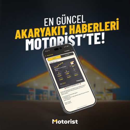 Motorist uygulamasında en güncel akaryakıt haberleri ve zam bildirimlerini gösteren mobil ekran görseli