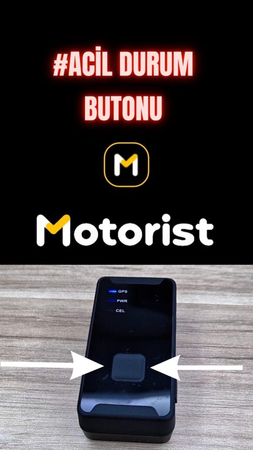 Motorist Air takip cihazı üzerinde bulunan SOS acil çağrı butonu
