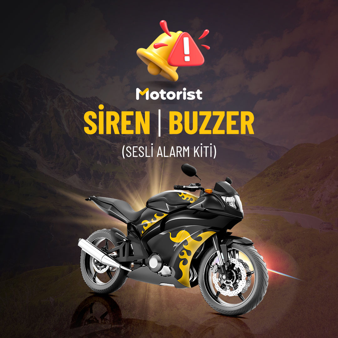 Motorist siren buzzer sesli alarm kiti – motosiklet sarsıntı algılandığında 110 dB alarm